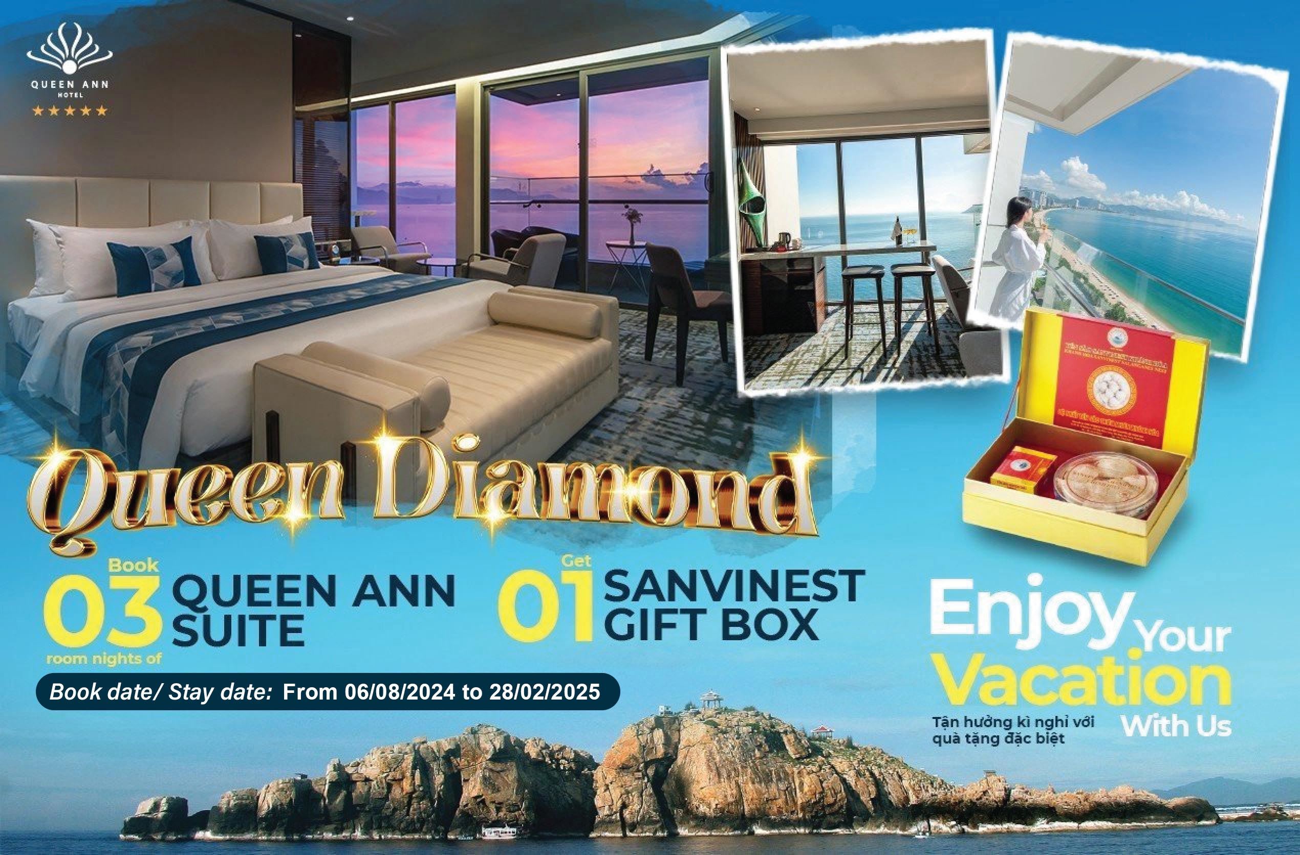 QUEEN DIAMOND PACKAGE - MÙA HÈ HOÀNG KIM, TRẢI NGHIỆM THIÊN ĐƯỜNG 